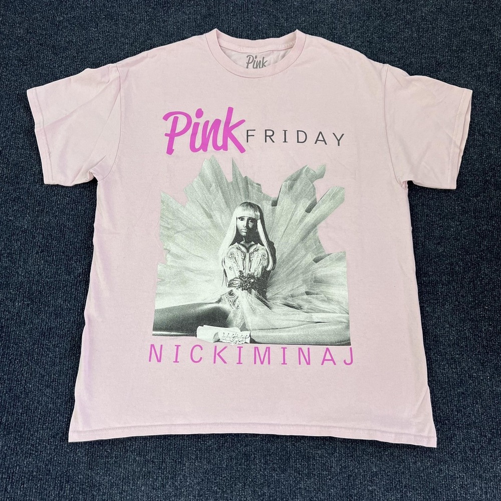 Nicki Minaj Pink Friday Shirt Mens XL Pink Album Cover Tour Tee T-Shirt